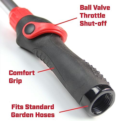 CHAPIN International 4673 10 Pattern Rotatable Nozzle and 39 to 56 inches Extension Telescoping Watering Wand, Black/Red, 39-56 inches - Image 4