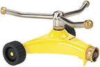 Dramm 15053 ColorStorm Premium 3-Arm Whirling Sprinkler with Heavy-Duty Metal Wheeled Base, Yellow by DRAMM