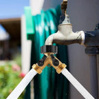 Brass Garden Hose Splitter 2 Way Y Valve 3/4" Outlet with Shut Off Valves - Image 6