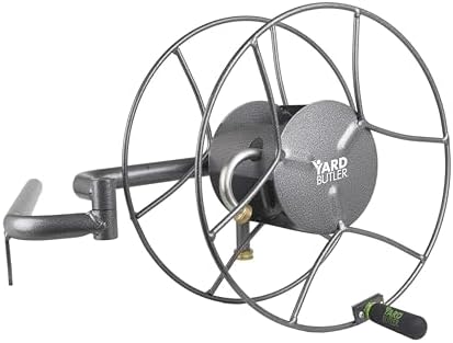 Yard Butler Hose Reel, 180 Degree Swivel, Wall Mount, 100-Foot Hose by YardButler