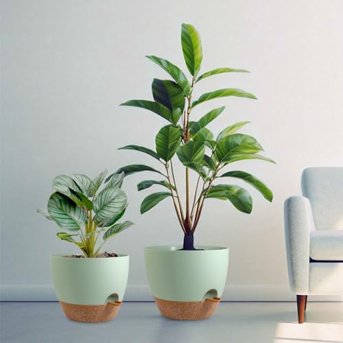 WSMKSZ 12/10/9 inch Self Watering Pots for Indoor Outdoor Plants, Set of 3 - Image 7
