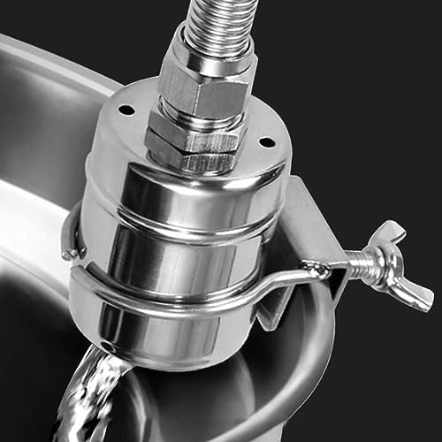 304 Stainless Steel Float Valve, 1/2" 3/4" 1" Auto Shut Off Mini Float Valve+Fixing Clamp, Stainless Steel Fully Automatic Water Level Control Float Valve, With Narrow Edge Clamp (Size : 1/2 inch) - Image 5