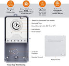 SURAIELEC Mechanical Pool Timer, 40Amp 2HP, 120/240/277VAC, Metal Enclosure - Image 2
