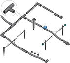 DIG 15-Pack | ½ Compression Tee | Fits .700 OD Poly Drip Irrigation Tubing | 3-Way Connector for Drip Systems - Image 4
