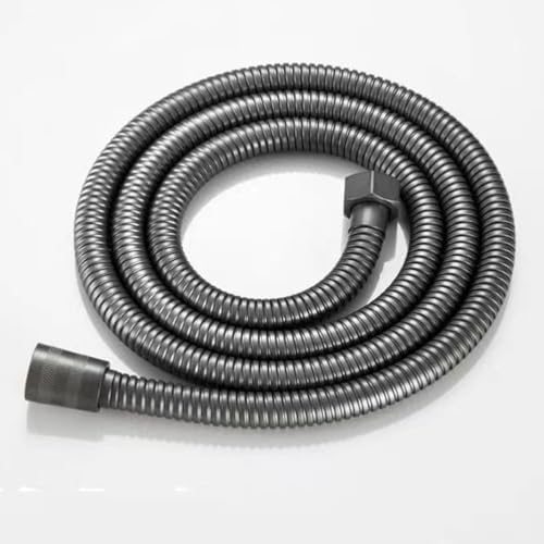 1.5m/2m Heavy-Duty Stainless Steel Shower Hose - Flexible, Anti-Explosion, Durable Gunmetal Grey Water Pipe - 200cm Length, 1 PC for Ultimate Shower Experience - Image 4