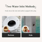 Stainless Steel Water Column Garden Water Tap, Outdoor Water Fountain Courtyard Hydrant, Garden Hose Holder with Faucet, Freestanding Antifreeze Faucet Water Dispenser,H50cm - Image 6