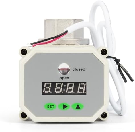 U.S. Solid 1/2 in Motorized Ball Valve with Programmable Auto On-Off Cycle Timer, 2-Way 304 Stainless Steel Electric Actuator, 00:00:00-99:59:59 Timing, IP67, AC/DC 9-24 V, NPT, for Water and Air - Image 6
