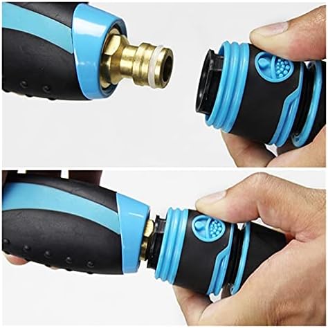 Xiaochen Garden Hose Sprinkler 1/2 Inch Garden Hose Quick Coupling Rubber Cover Faucet Quick Coupling Garden Irrigation Car Wash Hose Quick Coupling (Color : Black, Diameter : 1/2'') - Image 4