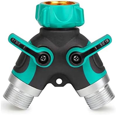Garden Hose Y Valve Hose Splitter, Water Faucet Splitter with Comfortable Rubberized Grip, 2 Way Hose Splitter by Unknown