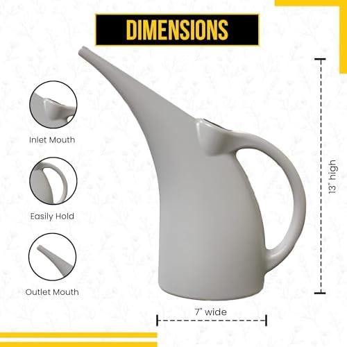 2 Pack Watering Can 1/2 Gallon - Small Watering Can for Indoor Plants - Outdoor Watering Can - Gray Plant Waterer - Plastic Watering Can for Garden - Image 2