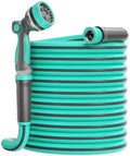 Heavy Duty Garden Hose 100 ft x 5/8", Water Hose with 10-Pattern Nozzle by HVNPSH