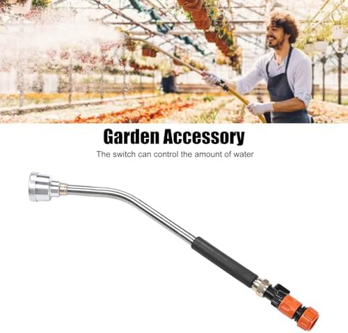 Watering Wand, Long Garden Hose Nozzle Sprayer, Adjustable Sprayer Wand for Plants Lawn, Locking Trigger, Heavy Duty Brass Connector - Image 3