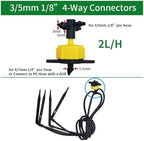 Garden Supplies 10-100M 2L/H Pressure Compensation Emitter Arrow Watering Kits w Puncher for Agriculture Greenhouse Drip Nozzle(KIT001-10M) - Image 4
