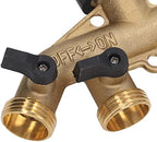 4 Way Water Splitter, Brass Ball Valve Distributor, Water Hose Manifold, for Garden Watering Agricultural Irrigation Car Washing - Image 3