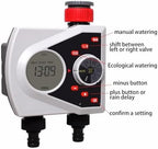 NURII Two Outlets Garden Automatic Watering Timer, Digital Electronic Solenoid Valve and Rain Sensor and Humidity Sensor (Size : with Humidity Sensor) - Image 4