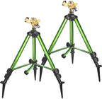 Triumpeek 2 Pack Impact Sprinkler on Tripod Base with Stakes by SpreadtheJoy
