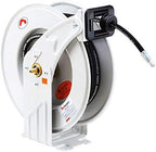 ReelWorks Oil Hose Reel Retractable 1/2" Inch x 50' Foot Long Premium Commercial SAE100R1AT Hose Max 2320 PSI Industrial Dual Arm Steel Construction by ReelWorks