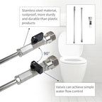 Shut-Off Valve RV Black Tank Cleaner Wand,RV Tank Flexible Swivel Stick Rinser,360 Degree Swivel Adapter and Power Nozzle, Black Tank Rotary Cleaning Action,Easy Clean - Image 3