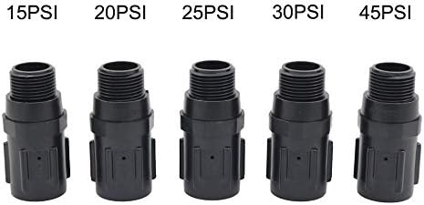 Leak-proof pipe hose fittings Preset Pressure Regulators with 3/4" FHT x MHT Hose Thread Reduces Incoming Water Pressure 15PSI To 45PSI Garden Watering 10 Pcs ( Color : 15PSI , Diameter : 3/4'' ) - Image 4