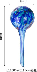 Aqua Hand Blown Glass Water Bulbs Plant Flower Watering Globes Cans Glass Ball for Home Decor (1, Multi) - Image 2