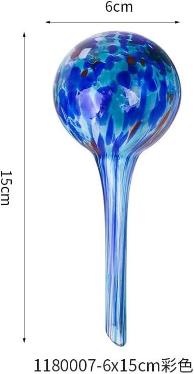 Aqua Hand Blown Glass Water Bulbs Plant Flower Watering Globes Cans Glass Ball for Home Decor (1, Multi) - Image 2