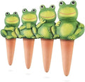 4-Pack Frog Plant Watering Globes Decorative Self Watering Spikes Planter Insert Terracotta Plant Watering Devices Automatic Plant Waterer for Indoor Outdoor Plants by XueshouRT