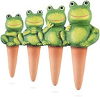4-Pack Frog Plant Watering Globes Decorative Self Watering Spikes Planter Insert Terracotta Plant Watering Devices Automatic Plant Waterer for Indoor Outdoor Plants by XueshouRT