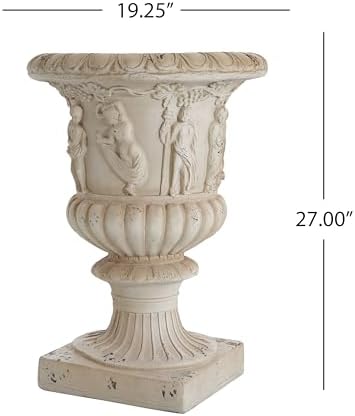 27' Garden Urn Planter, 27 Inch, Antique White - Image 2