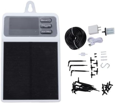 Dpofirs Automatic Watering Timer, Solar Powered Irrigation Controller with Precision Scheduling, for Garden Plants Indoor and Outdoor Use, US Plug 100 240V (US Plug 100-240V) - Image 6