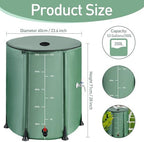 53 Gallon Collapsible Rain Barrel with Zipper and Faucet - Image 2