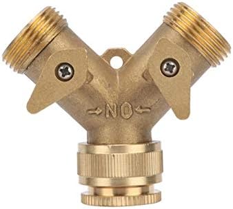Garden Hose Fittings 1/2" Female Thread to 3/4" Female Thread Y-Shaped Valve Two-Way Manifold Faucet Plumbing Fittings by Unknown
