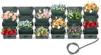 Vertical Wall Planter for Indoor Plant-Walls Mounted Pot with 6 Drainage Tray 24 Pack, 13" Planter w/6.56ft Drainage Pipe for Decor, Plastic Pots Balcony Planters (24, Army Green) - Image 2