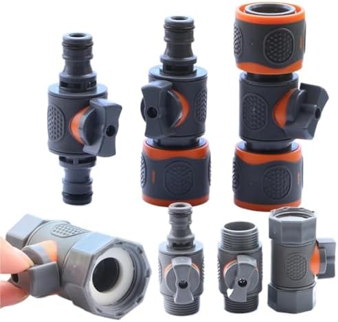 Expandable Garden Hose Repair Kit 4PCS Plastic 3/4" Male/Female Tap Quick Connecter with Valve for Garden Hose Extend Repair Fittings Tube Adapter Joint(A) by Unknown