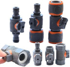 Expandable Garden Hose Repair Kit 4PCS Plastic 3/4" Male/Female Tap Quick Connecter with Valve for Garden Hose Extend Repair Fittings Tube Adapter Joint(C) by Unknown