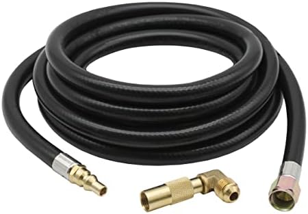 Flame King Propane 12ft RV Quick Connect Hose Adapter for 17" or 22" BlackStone or Flame King Griddle by FlameKing