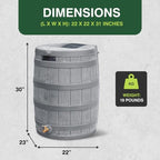 Good Ideas Rain Wizard Water Collection Barrel, 50 Gallon, Gray - Image 6