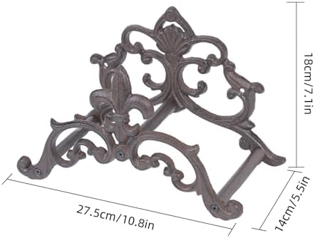 Cast Iron Garden Hose Holder, Sturday Wall Mount Hose Storage (Brown) - Image 7