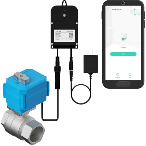 YoLink Water Shutoff Kit: 1.25" Stainless Ball Valve + Valve Controller by YoLink