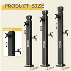 Freestanding Water Column with Faucet Hose Stand Garden Tap Post Stainless Steel Double Outlet Decorative Water Feature Vertical Pillar, Backyard Yard Hydrant(Style 2,Height: 60cm/23.6in) - Image 2