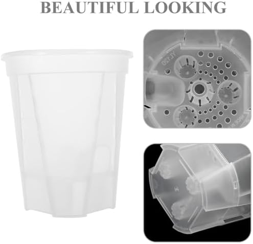 Toyvian 5pcs Self Watering Flowerpots with Bottom Tray, PP White - Image 3