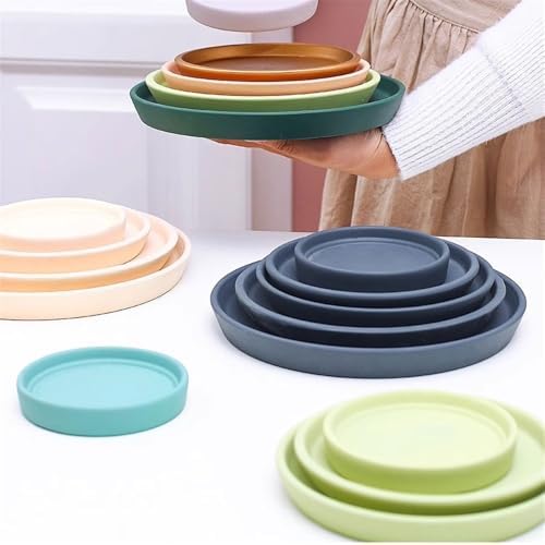 Plant Trays Simple Style Saucers Indoor Outdoors Garden Plant Watering Pallet Multi Colour Available Flower Pots Saucers(Navy Blue,Small) - Image 4