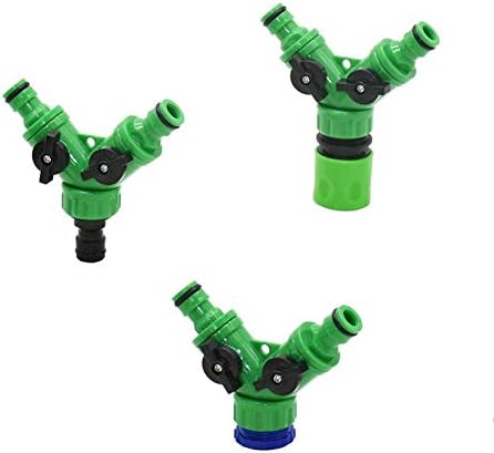 Plumbing Fittings Ball Valve Hose Connector 2-Way Garden Tap Water Splitter Y Watering Adjustable Switch Female 1/2 3/4 1pcs(B) - Image 3