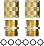 SPECILITE Garden Hose 50 ft x 5/8 in Heavy Duty + Male to Male, Female to Female Hose Adapter - Image 5