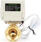 U.S. Solid 1 in Motorized Ball Valve with Programmable Auto On-Off Cycle Timer, 2-Way Brass Electric Actuator, 00:00:00-99:59:59 Timing, IP67, AC/DC 9-24 V, NPT, for Water and Air - Image 2