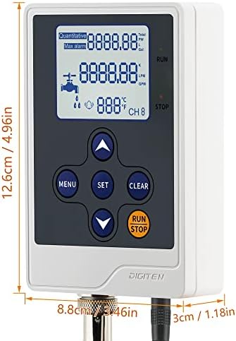 DIGITEN Water Flow Control LCD Display Controller+G3/4" Hall Sensor Flow Meter Flowmeter Counter+G3/4" Solenoid Valve Normally Closed N/C+12V Power - Image 3
