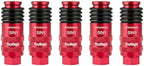 RayMagic Upgraded 5IN1 Universal Quick Industrial Connect Coupler, 1/4" Female NPT, Air Hose Fittings, 6-Balls Release Sleeve, 1/4" Body Size, Red(5-Piece) by RayMagic