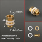 8PCS Brass Tank Fittings Silicone Gasket Copper Tubing Fish Tanks Connectors Garden Irrigation Hose Adapter(6) - Image 2