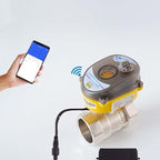 Smart electric ball valve, 1 1/4 inch full-bore ball valve, Tuya APPwifi water shut-off valve, actuator 24V AC110V-230V power adapter, automatic backflow setting. Timing water valve DN32MM by AbplagSmartMakesLifeEasier