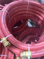 Heavy Duty 3/4" x 25ft 300psi Red Industrial Water Hose, Standard GHT Fittings Concrete Pump Parts Washout Ready Mix (H07525-WATER) - Image 2