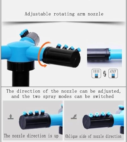 Automatic Lawn Water Sprinkler 360 Rotating Sprinkler Garden Sprinkler with 10/20M Hose, Automatic Lawn Sprinkler 360 Degree Rotating Misting Sprinkler System for Plants Flowers Veggies wyqdp240312(Co - Image 3